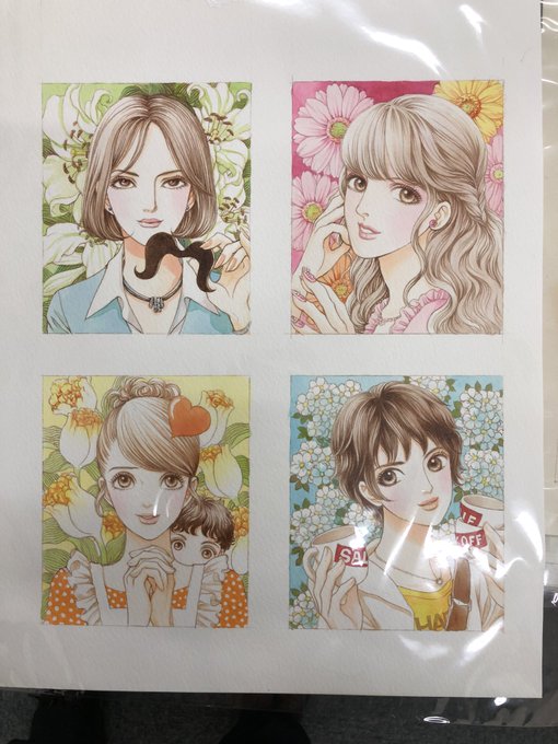 松苗あけみさんのカラー原画（画像：きたがわ翔さんTwitter @kitagawa_sho より）