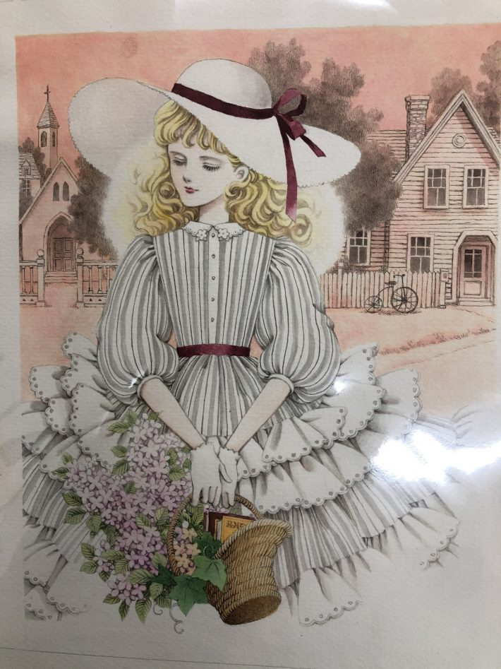 松苗あけみさんのカラー原画（画像：きたがわ翔さんTwitter @kitagawa_sho より）