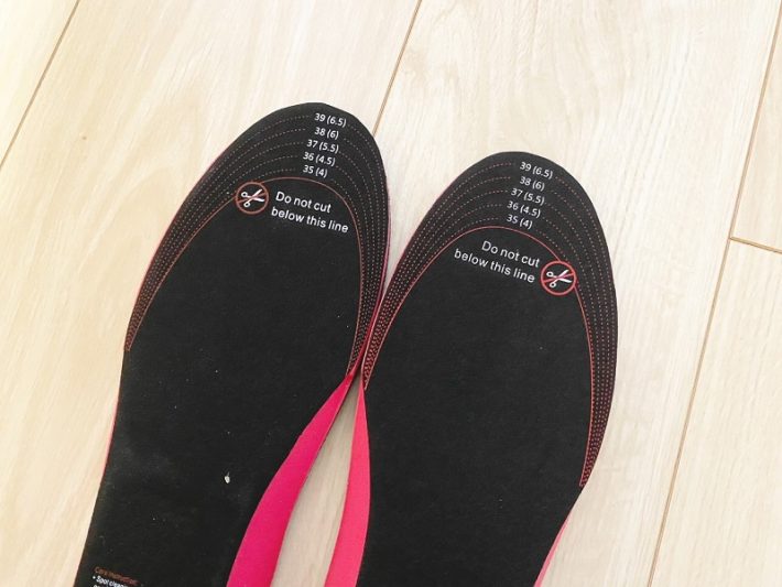 自分の足のサイズに合わせてカット
