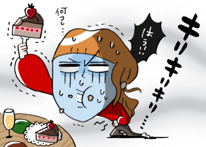 腹痛と吐き気で一睡もできず