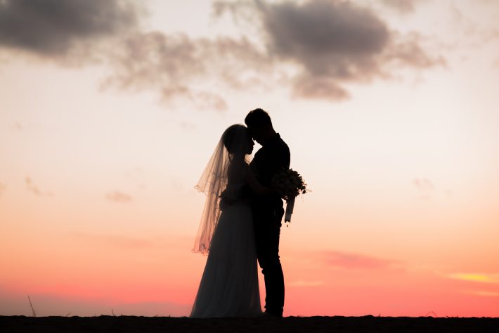 2人の思い出の場所で撮影