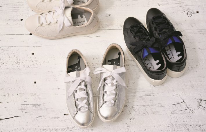 ステッチレースアップ スニーカー　