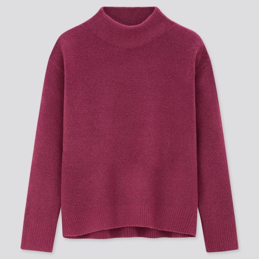 スフレヤーンハイネックセーター（長袖）／1,290円（税別）