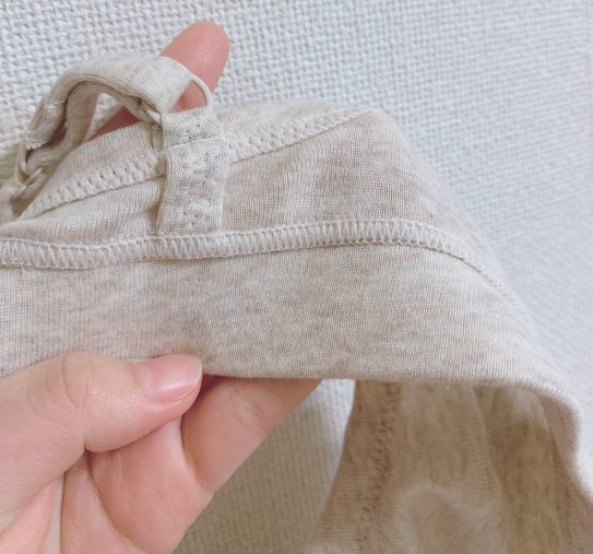 無印良品　脇に縫い目のないフライス編みブラジャー