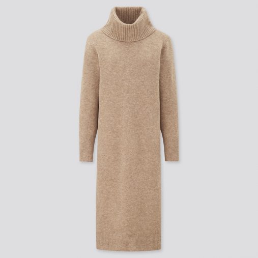 スフレヤーンオフタートルネックワンピース（長袖）／2,990円（税別）