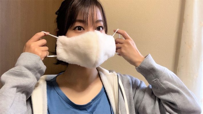 モフモフのファーマスク目立ちそう