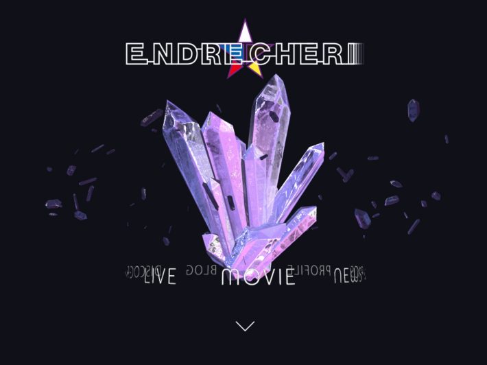 堂本剛：クリスタルが回る幻想的なホームページ