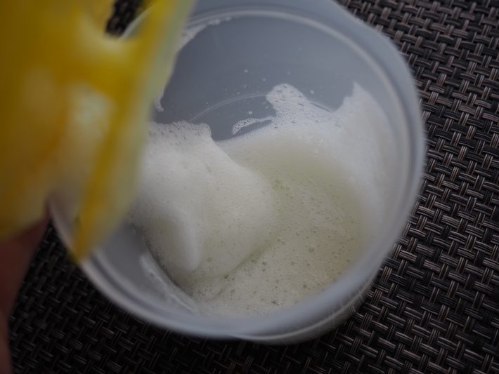 卵白がメレンゲ状に変化