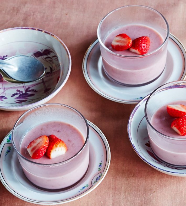 甘酒イチゴプリン