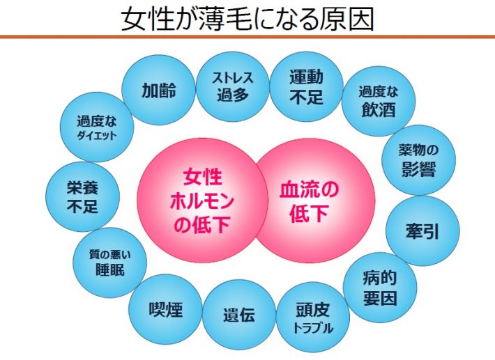 女性が薄毛になる原因