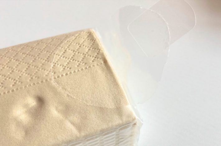 ペーパーナプキンはフィルムケースに収納