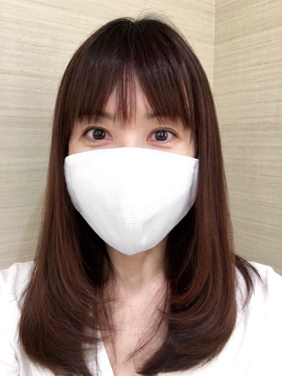 ラフランスマスク（つけたところ前2