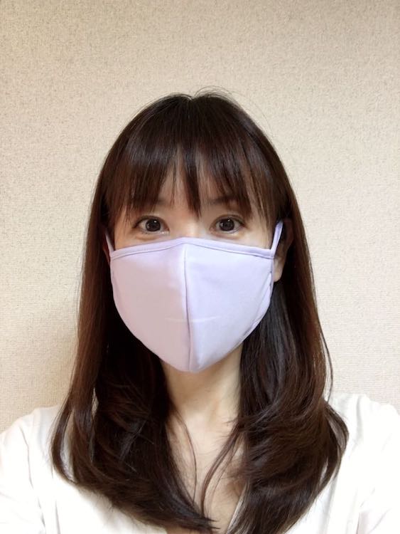 パフマスクつけたところ