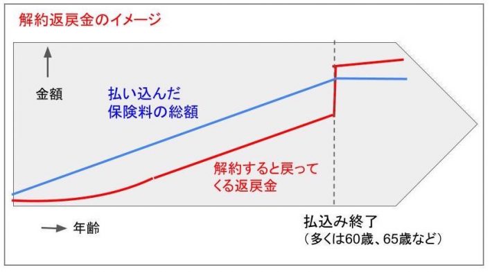 解約返戻金のイメージ