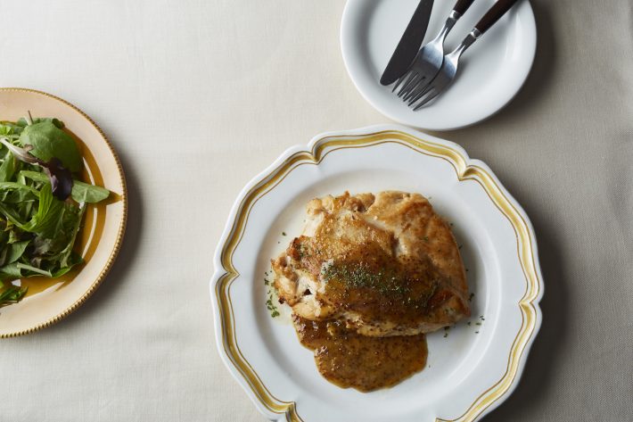 ☆鶏むね肉のビッグステーキ ハニーマスタードソース