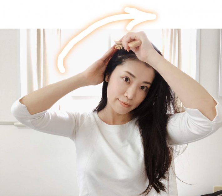 洗髪前のブラッシング