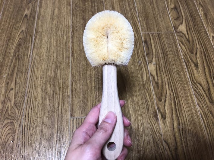 猫用たわしのカバーを外すとこんな感じ