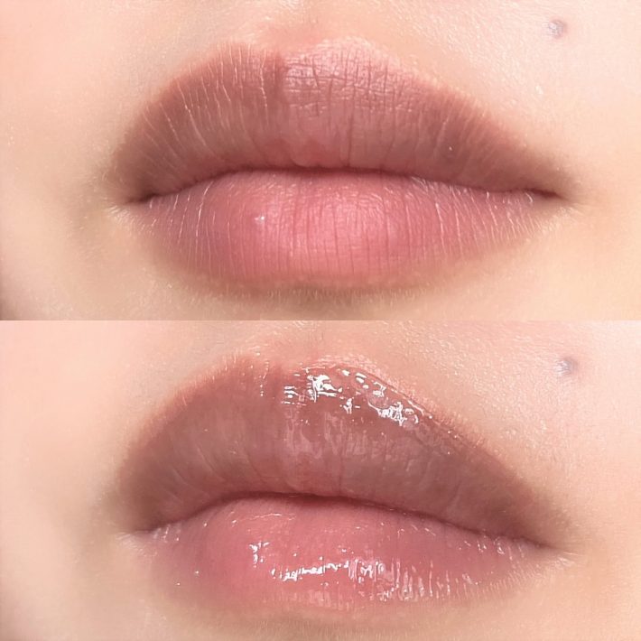 ブルーグロスは透明グロスと同じように使える！