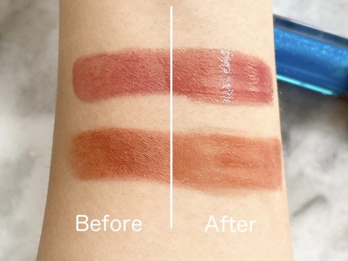 ピンクやオレンジのリップでも検証