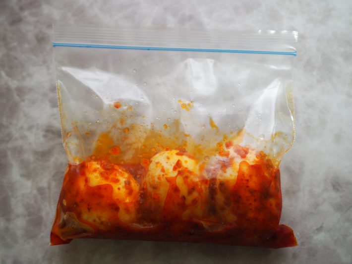 あとは、冷蔵庫のなかで半日ほど寝かせたら完成