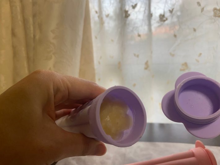 翌朝にはしっかりと凍っていました