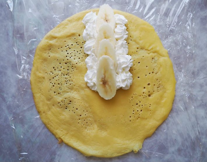 クレープ作り、トッピング2