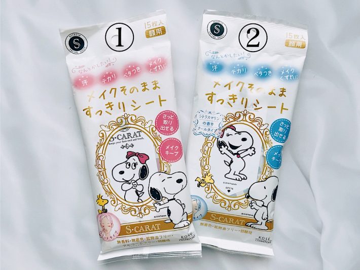 エスカラット「メイクそのまますっきりシート」（各255円）