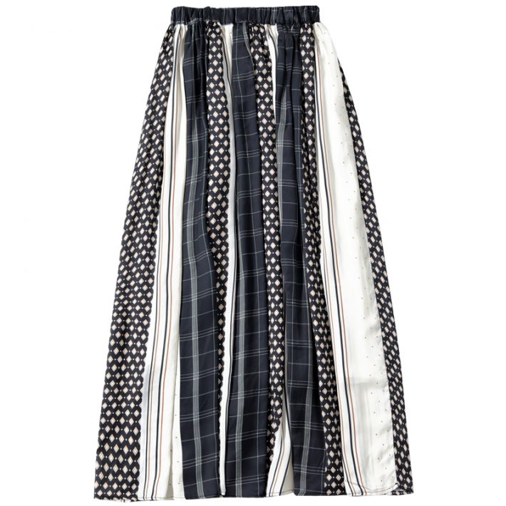 NINE9U（ナインユー）「GEOMETRY Imitation Print skirt」