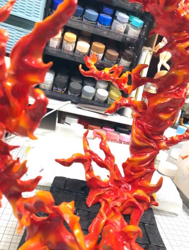 炎のエフェクトはMAマンさんの自作。