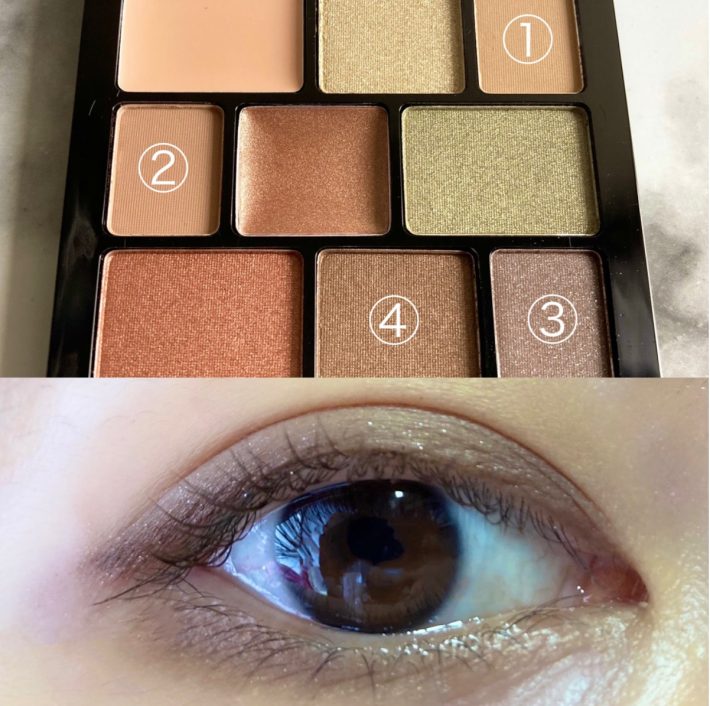 パターン1｜9色アイシャドウを使ったモードメイク