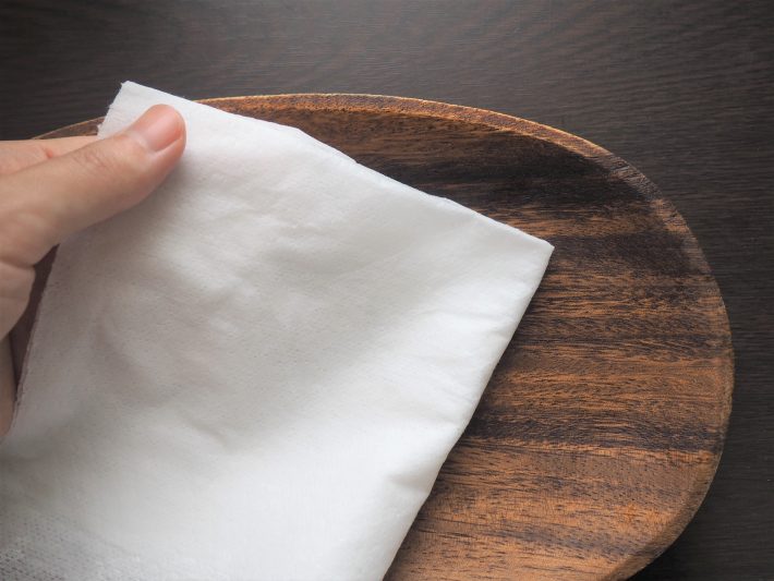 2枚目、3枚目を拭きます。