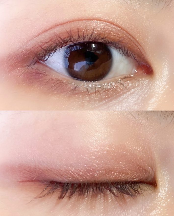 トーンアップアイシャドウを使ったベリー系アイメイク