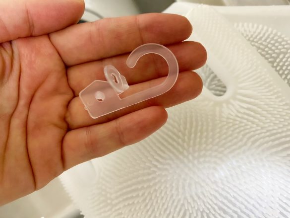 「シリコンブラシ手袋」付属のフック