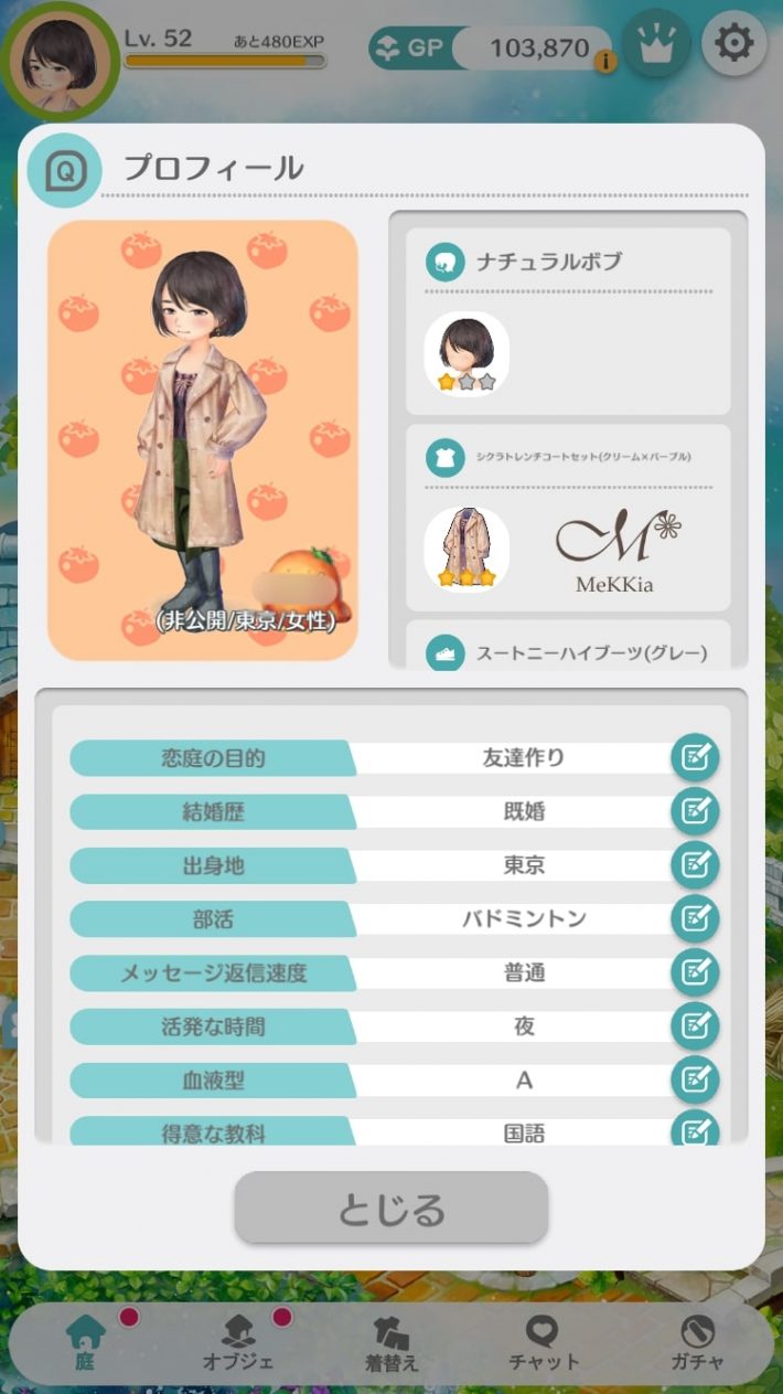 プロフィールはこんな感じです