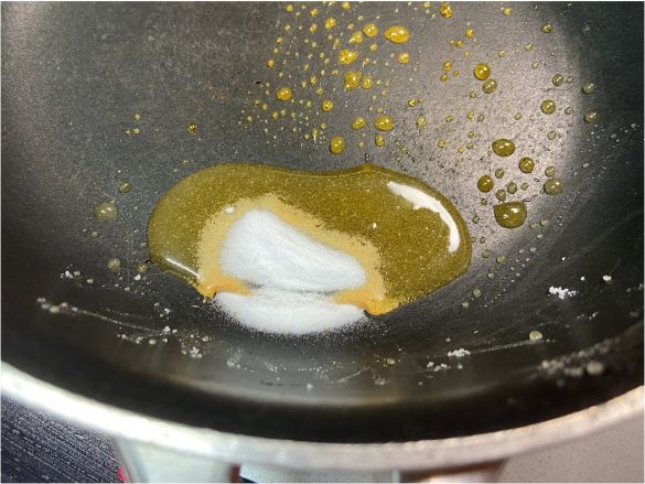 ※IH、フライパンでも作れるが、液体が広がるので作りにくい…。