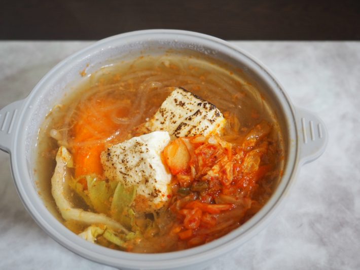 キムチの香りに食欲がそそられます