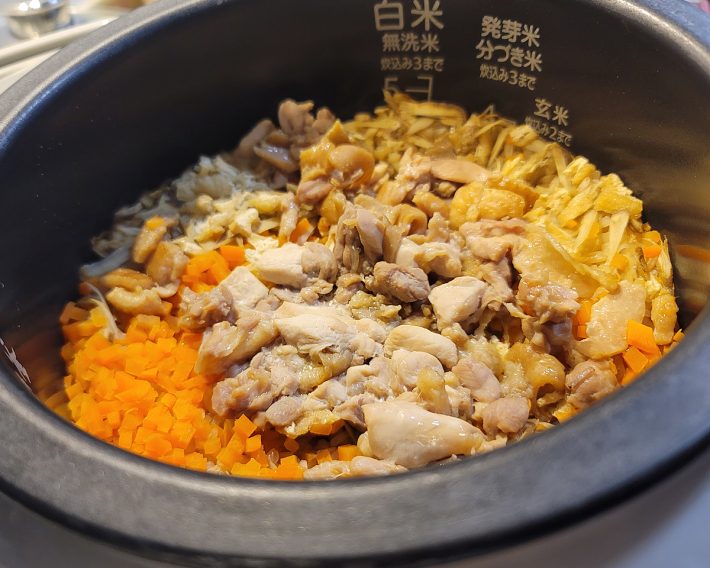 炊き上がりの様子