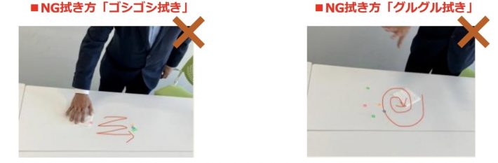 ゴシゴシ・グルグル拭きはNG