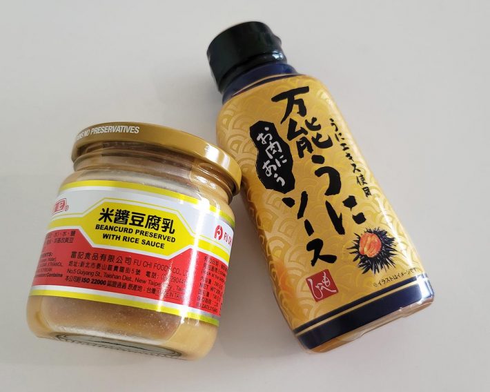 我が家の鍋タレとして人気なのが、「豆腐乳」と「うにソース」