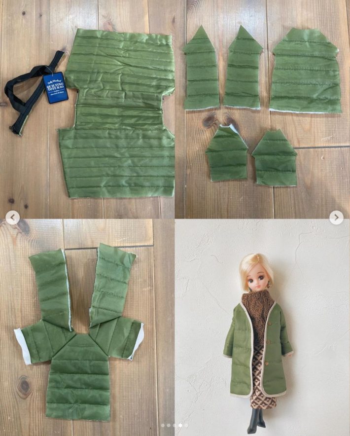 ダイソーで買ったトートバッグで作ったダウン。