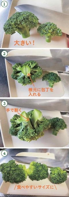ブロッコリーをカットする時のコツ