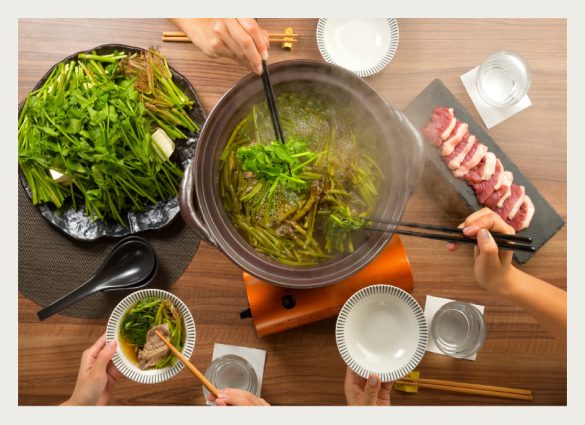 第3位 「せりが主役なんです。葉も茎も根も。まるごと食す鍋！」