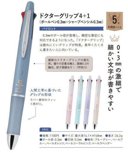 「文房具屋さん大賞」多機能ペン賞