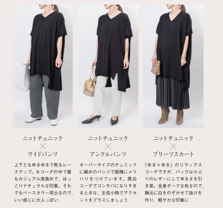 ユニクロの着回しコーデ