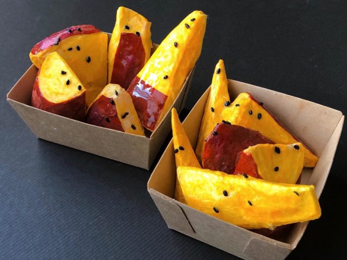 和紙で作った大学芋