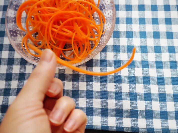 ベジヌードルにぴったりの細さと長さ