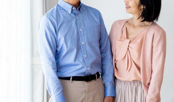 日本人　シニア夫婦　ポートレート