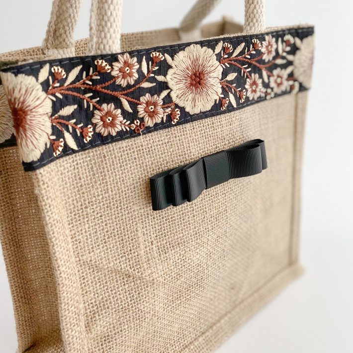 春夏向けにジュートバッグをアレンジ