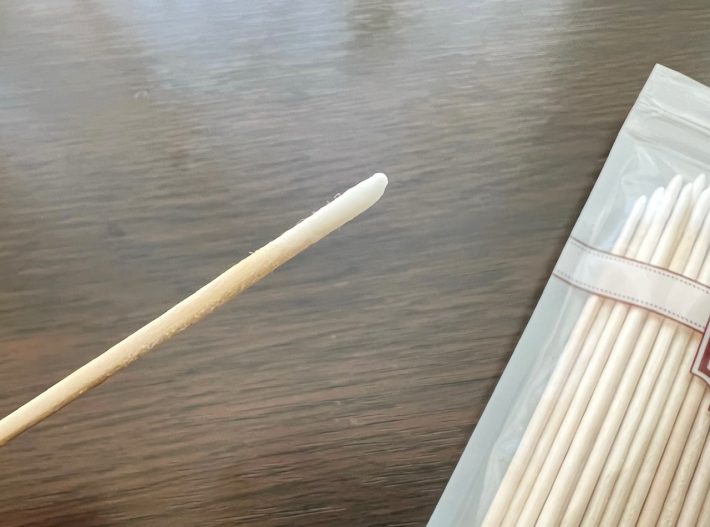 コットン部分も極細なので液垂れしないのが嬉しい