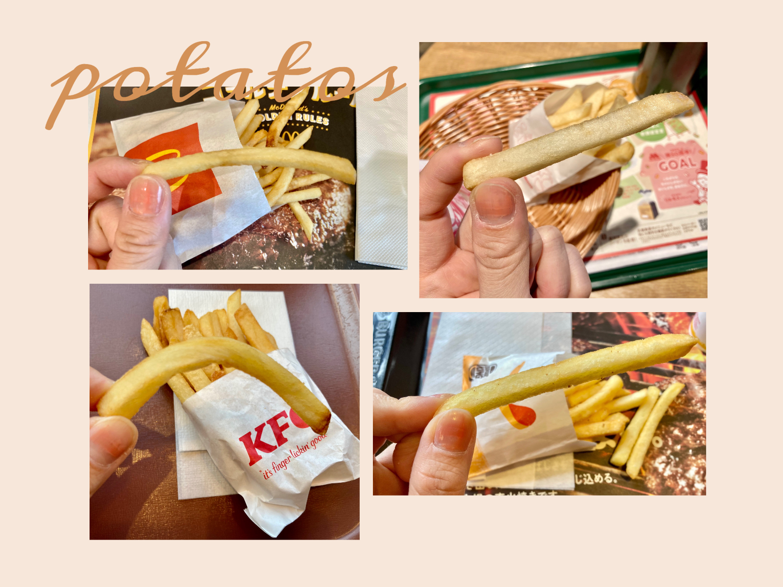 マックとモス、ポテトの太さは倍ちがう!4大チェーンのポテトを徹底比較したら… 女子SPA!